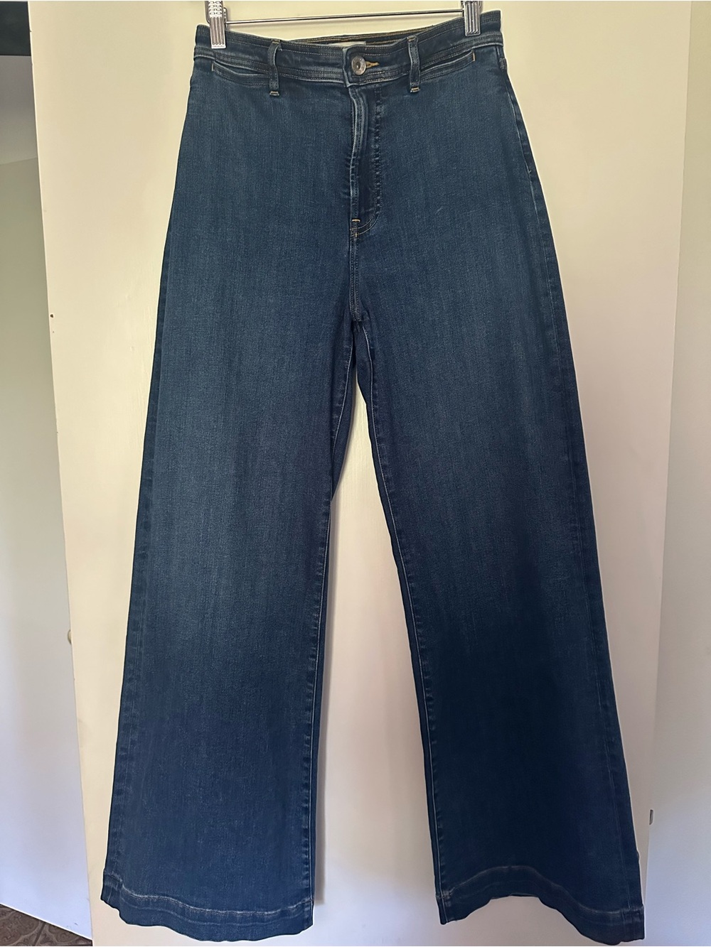 High waisted wide leg jeans